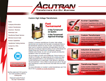 Tablet Screenshot of acutran.com